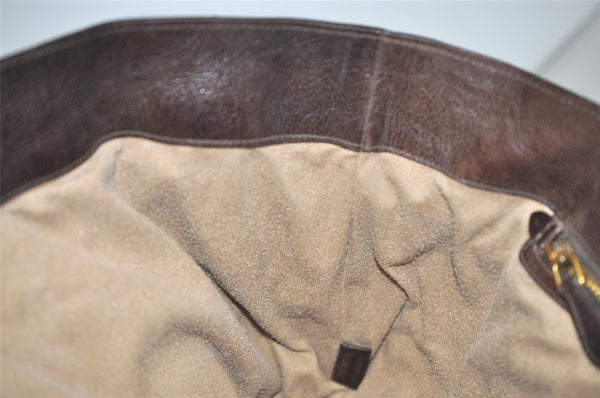 Authentic PRADA Vintage Leather Hand Tote Bag Brown 7894I