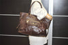 Authentic PRADA Vintage Leather Hand Tote Bag Brown 7894I