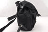 Authentic PRADA Vela Nylon Tessuto Leather Drawstring Backpack B6677 Black 7896I