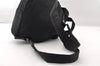 Authentic PRADA Vela Nylon Tessuto Leather Drawstring Backpack B6677 Black 7896I