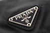 Authentic PRADA Vela Nylon Tessuto Leather Drawstring Backpack B6677 Black 7896I