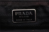 Authentic PRADA Vela Nylon Tessuto Leather Drawstring Backpack B6677 Black 7896I