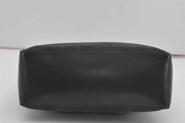 Authentic GUCCI Vintage Shoulder Hand Bag GG Canvas Leather 0013766 Black 7897I