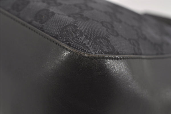 Authentic GUCCI Vintage Shoulder Hand Bag GG Canvas Leather 0013766 Black 7897I