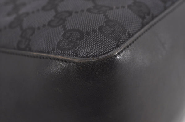 Authentic GUCCI Vintage Shoulder Hand Bag GG Canvas Leather 0013766 Black 7897I