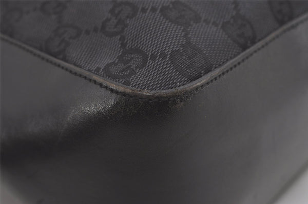 Authentic GUCCI Vintage Shoulder Hand Bag GG Canvas Leather 0013766 Black 7897I