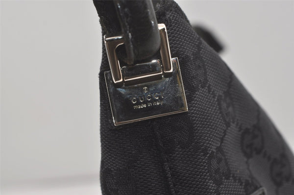 Authentic GUCCI Vintage Shoulder Hand Bag GG Canvas Leather 0013766 Black 7897I