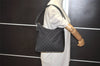 Authentic GUCCI Vintage Shoulder Hand Bag GG Canvas Leather 0013766 Black 7897I