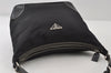 Authentic PRADA Vintage Nylon Tessuto Leather Shoulder Hand Bag Black 7898I