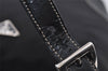 Authentic PRADA Vintage Nylon Tessuto Leather Shoulder Hand Bag Black 7898I