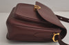 Authentic Cartier Must de Cartier Leather Shoulder Cross Bag Bordeaux Red 7898J