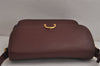 Authentic Cartier Must de Cartier Leather Shoulder Cross Bag Bordeaux Red 7898J