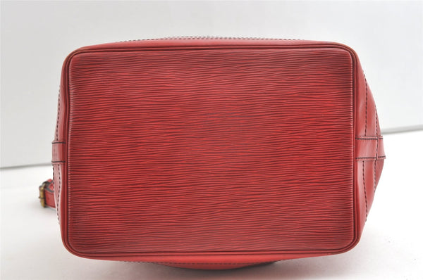 Authentic Louis Vuitton Epi Noe Shoulder Drawstring Bag Red M44007 LV 7900J
