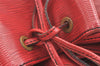 Authentic Louis Vuitton Epi Noe Shoulder Drawstring Bag Red M44007 LV 7900J