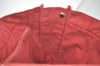 Authentic HERMES Fourre Tout MM Vintage Hand Tote Bag Canvas Red 7902I