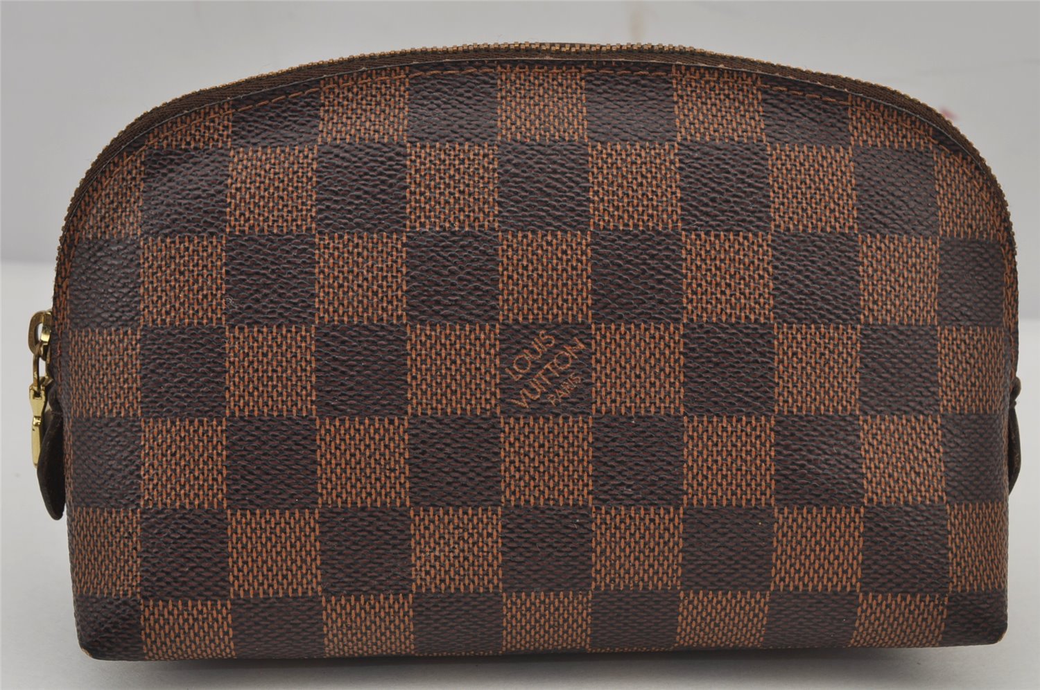 Authentic Louis Vuitton Damier Pochette Cosmetic PM Pouch N47516 LV 7905J