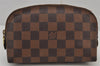 Authentic Louis Vuitton Damier Pochette Cosmetic PM Pouch N47516 LV 7905J