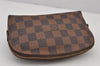Authentic Louis Vuitton Damier Pochette Cosmetic PM Pouch N47516 LV 7905J