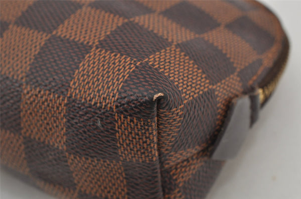 Authentic Louis Vuitton Damier Pochette Cosmetic PM Pouch N47516 LV 7905J