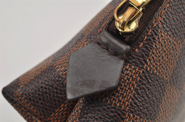 Authentic Louis Vuitton Damier Pochette Cosmetic PM Pouch N47516 LV 7905J
