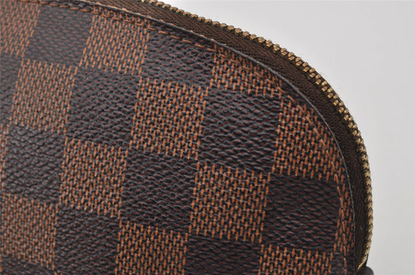 Authentic Louis Vuitton Damier Pochette Cosmetic PM Pouch N47516 LV 7905J