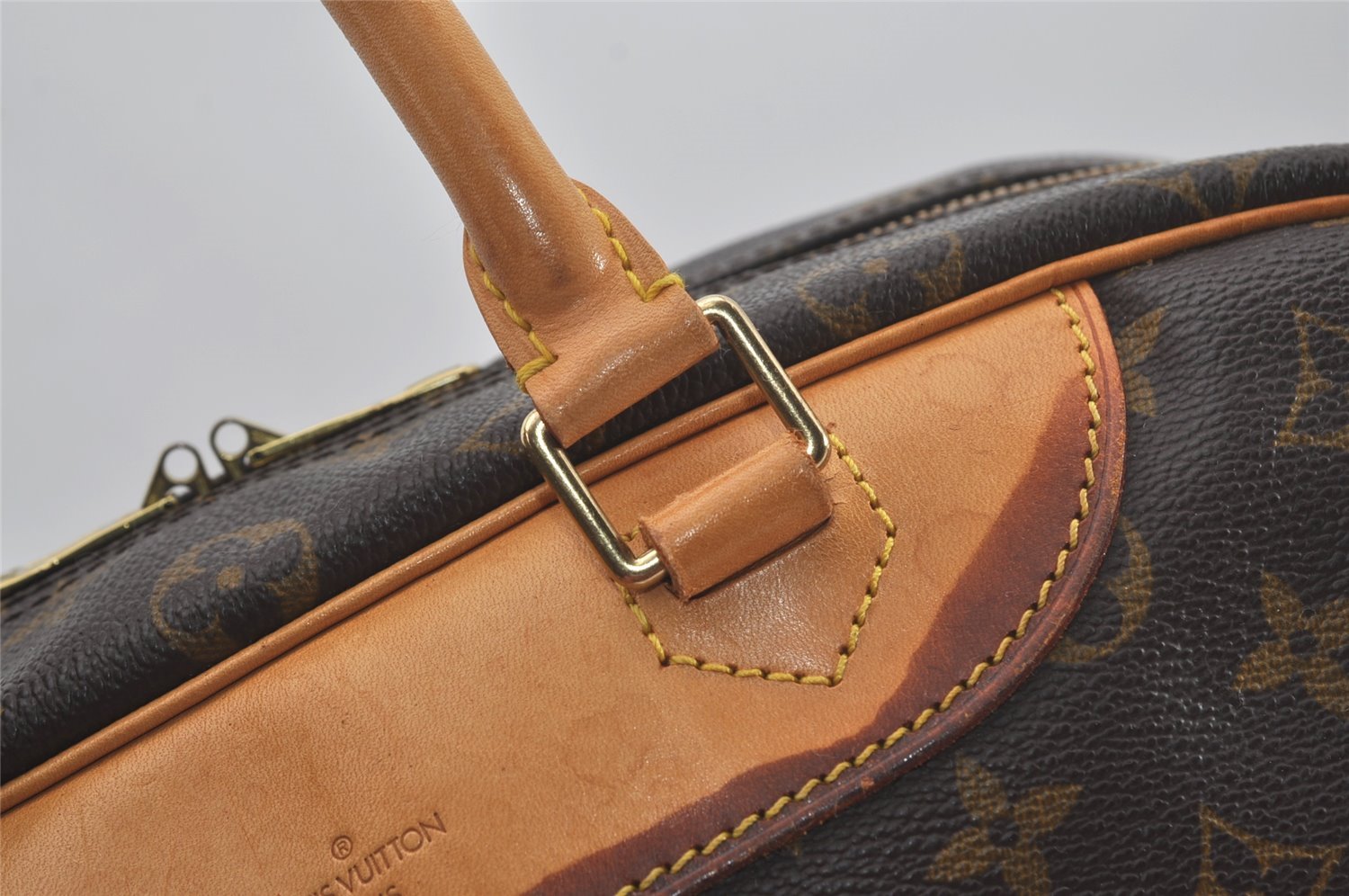 Authentic Louis Vuitton Monogram Deauville Hand Bag M47270 LV 7906I