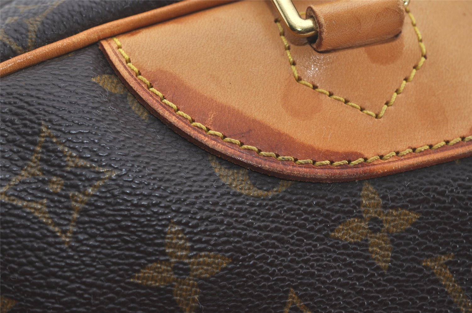 Authentic Louis Vuitton Monogram Deauville Hand Bag M47270 LV 7906I