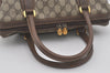 Authentic GUCCI 2Way Shoulder Hand Boston Bag GG PVC Leather Brown 7907I