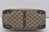 Authentic GUCCI 2Way Shoulder Hand Boston Bag GG PVC Leather Brown 7907I