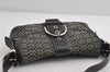 Authentic COACH Mini Signature Shoulder Hand Bag Canvas Leather 6818 Black 7908I