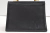 Authentic Salvatore Ferragamo Gancini Leather 2Way Shoulder Hand Bag Black 7908J