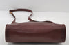 Authentic Cartier Must de Cartier Leather Shoulder Cross Bag Bordeaux Red 7909I