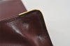 Authentic Cartier Must de Cartier Leather Shoulder Cross Bag Bordeaux Red 7909I