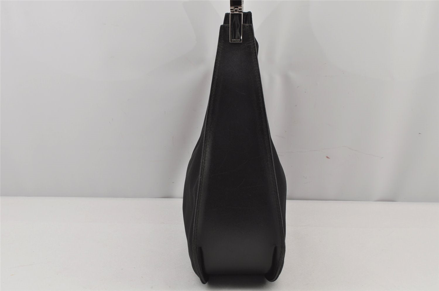 Authentic GUCCI Shoulder Hand Bag Nylon Leather 0013767 Black Junk 7909J