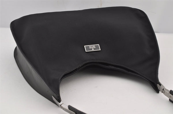 Authentic GUCCI Shoulder Hand Bag Nylon Leather 0013767 Black Junk 7909J