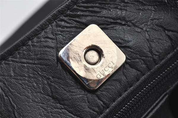 Authentic GUCCI Shoulder Hand Bag Nylon Leather 0013767 Black Junk 7909J