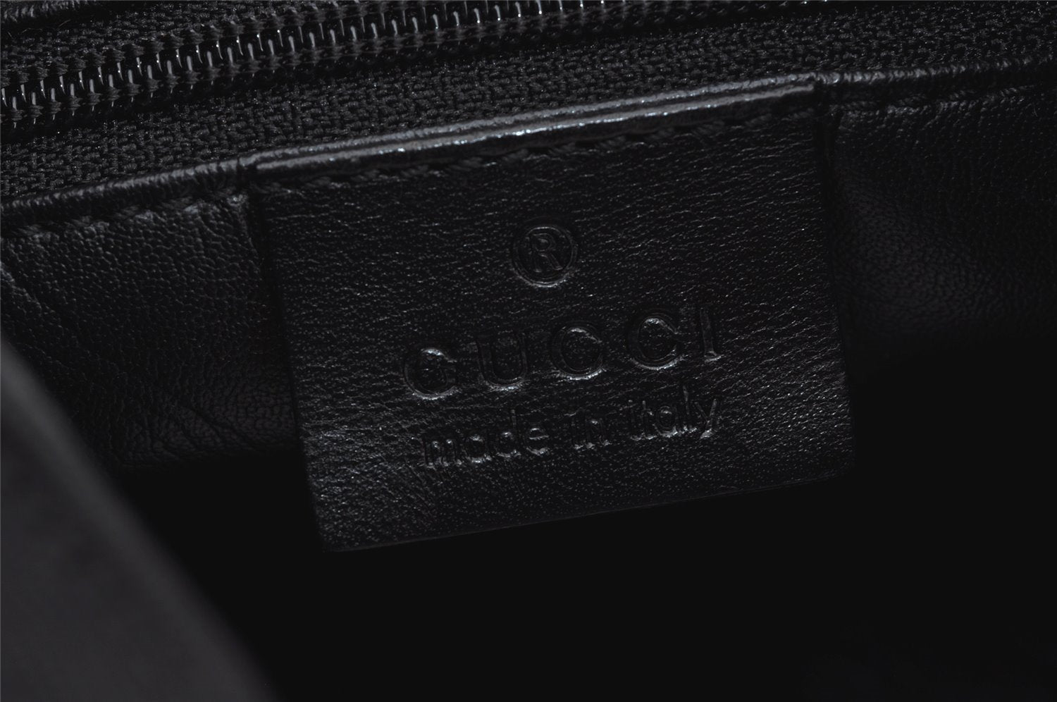 Authentic GUCCI Shoulder Hand Bag Nylon Leather 0013767 Black Junk 7909J