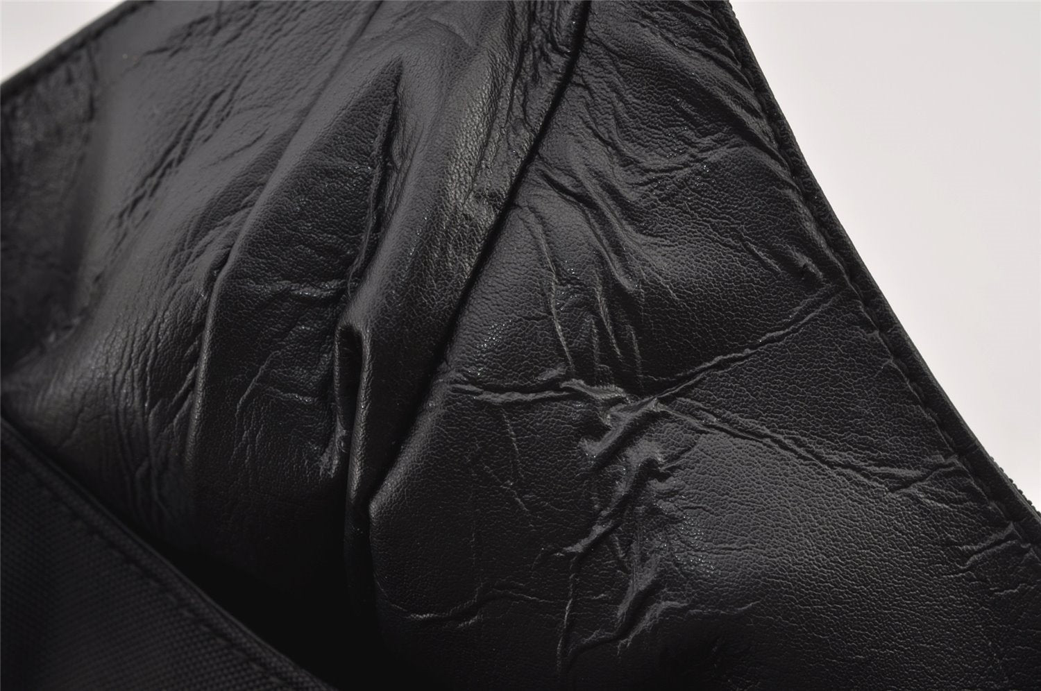 Authentic GUCCI Shoulder Hand Bag Nylon Leather 0013767 Black Junk 7909J