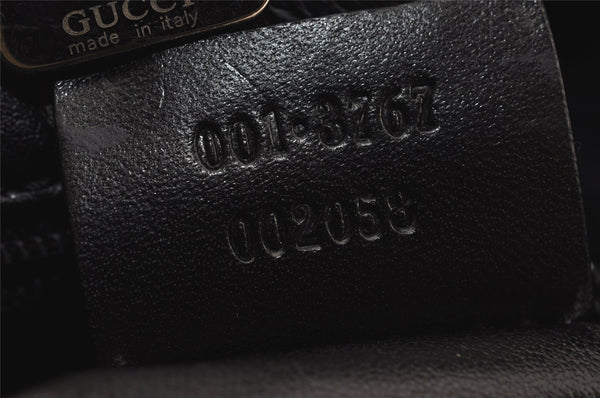 Authentic GUCCI Shoulder Hand Bag Nylon Leather 0013767 Black Junk 7909J