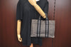 Authentic HERMES Fourre Tout PM Vintage Hand Tote Bag Canvas Gray 7910I