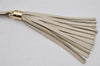 Authentic GUCCI SOHO Vintage Tassel Tote Bag Chain Leather 308982 White 7911J