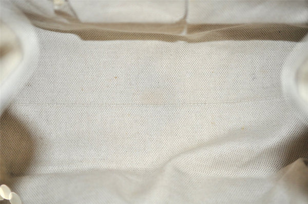 Authentic GUCCI SOHO Vintage Tassel Tote Bag Chain Leather 308982 White 7911J