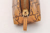 Authentic GUCCI Vintage Guccissima GG Leather Pouch Purse 141811 Gold 7912I