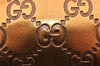 Authentic GUCCI Vintage Guccissima GG Leather Pouch Purse 141811 Gold 7912I