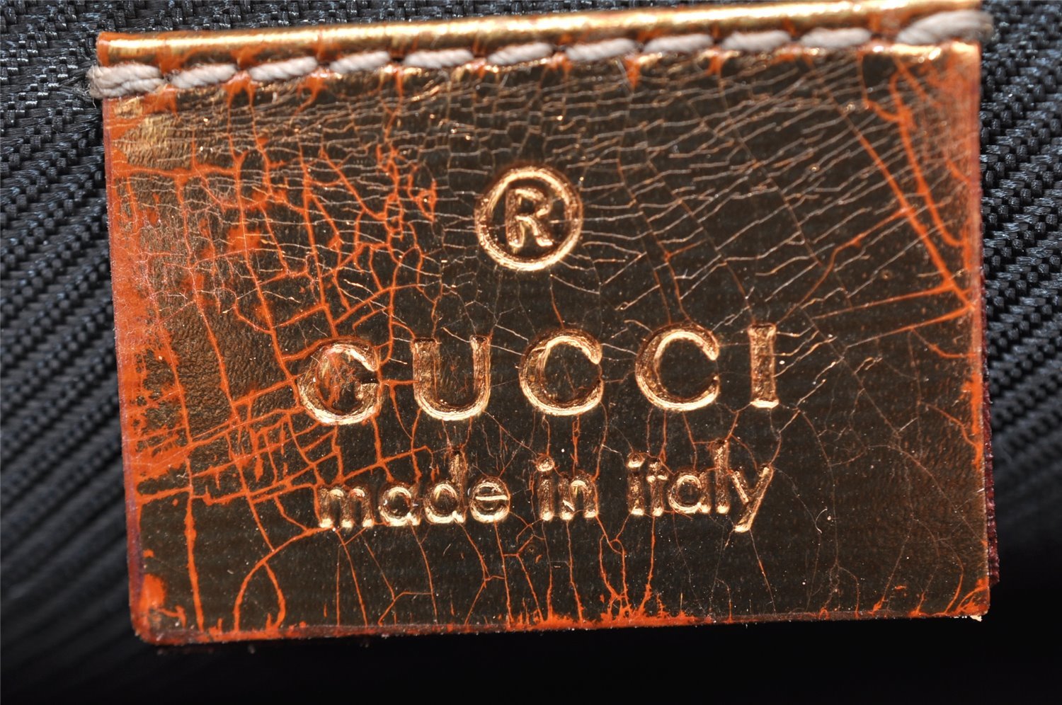 Authentic GUCCI Vintage Guccissima GG Leather Pouch Purse 141811 Gold 7912I