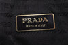 Authentic PRADA Vintage Nylon Tessuto Leather Shoulder Tote Bag Green 7912J