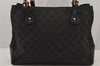Authentic GUCCI Bamboo Vintage Hand Bag GG Canvas Leather 112526 Black 7913J