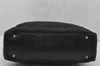 Authentic GUCCI Bamboo Vintage Hand Bag GG Canvas Leather 112526 Black 7913J