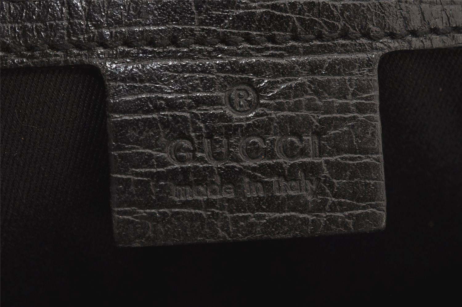 Authentic GUCCI Bamboo Vintage Hand Bag GG Canvas Leather 112526 Black 7913J