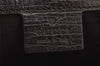 Authentic GUCCI Bamboo Vintage Hand Bag GG Canvas Leather 112526 Black 7913J